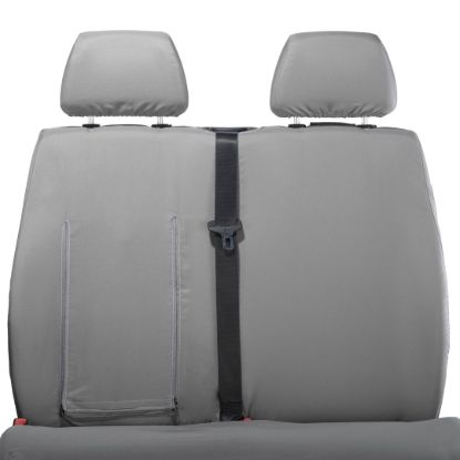 Picture of UK Custom Covers VW Crafter Cotton-Backed Front Seat Covers (2006-2017) Grey - Single/Double With Pull Down Tray | SC132G