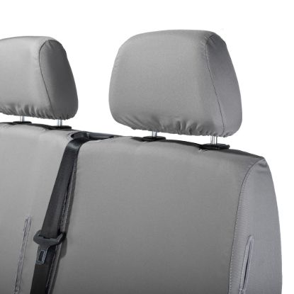 Picture of UK Custom Covers VW Crafter Cotton-Backed Front Seat Covers (2006-2017) Grey - Single/Double With Pull Down Tray | SC132G