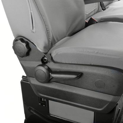 Picture of UK Custom Covers VW Crafter Cotton-Backed Front Seat Covers (2006-2017) Grey - Single/Double With Pull Down Tray | SC132G