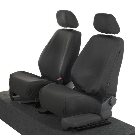 Picture of UK Custom Covers VW Caddy Cotton-Backed Front Seat Covers (2004-2020) - No Armrests | SC146B