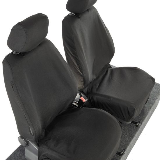 Picture of UK Custom Covers VW Caddy Cotton-Backed Front Seat Covers (2004-2020) - No Armrests | SC146B
