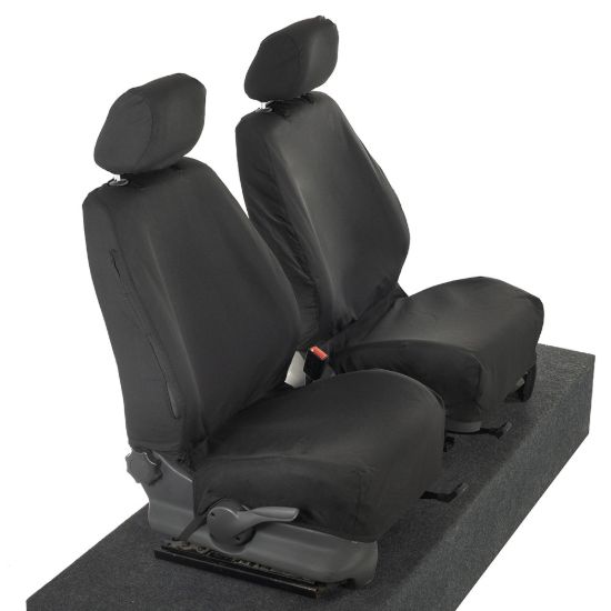 Picture of UK Custom Covers VW Caddy Cotton-Backed Front Seat Covers (2004-2020) - No Armrests | SC146B