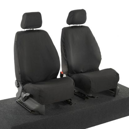 Picture of UK Custom Covers VW Caddy Cotton-Backed Front Seat Covers (2004-2020) - No Armrests | SC146B
