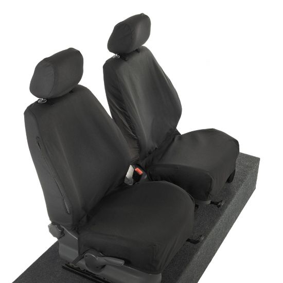 Picture of UK Custom Covers VW Caddy Cotton-Backed Front Seat Covers (2004-2020) - No Armrests | SC146B