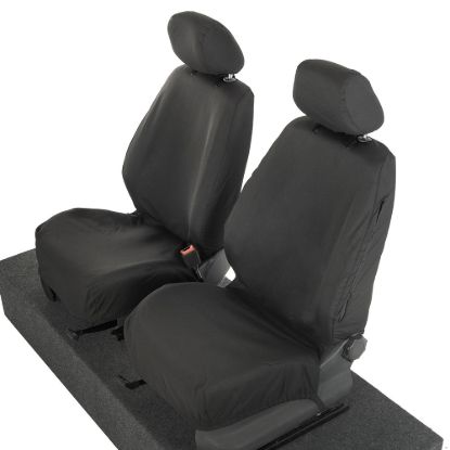 Picture of UK Custom Covers VW Caddy Cotton-Backed Front Seat Covers (2004-2020) - No Armrests | SC146B