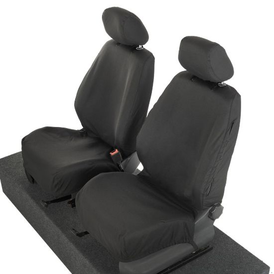 Picture of UK Custom Covers VW Caddy Cotton-Backed Front Seat Covers (2004-2020) - No Armrests | SC146B
