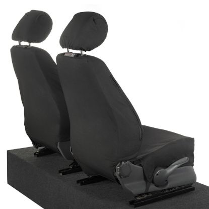 Picture of UK Custom Covers VW Caddy Cotton-Backed Front Seat Covers (2004-2020) - No Armrests | SC146B