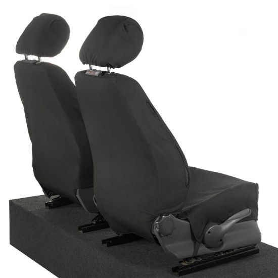 Picture of UK Custom Covers VW Caddy Cotton-Backed Front Seat Covers (2004-2020) - No Armrests | SC146B