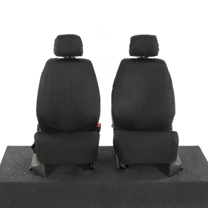 UK Custom Covers VW Caddy Maxi-Life (Inc. Kombi) Cotton-Backed Front Seat Covers (2008-2020) - No Armrests