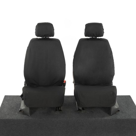 UK Custom Covers VW Caddy Maxi-Life (Inc. Kombi) Cotton-Backed Front Seat Covers (2008-2020) - No Armrests