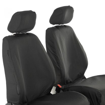Picture of UK Custom Covers VW Caddy Maxi-Life (Inc. Kombi) Cotton-Backed Front Seat Covers (2008-2020) - No Armrests | SC146B