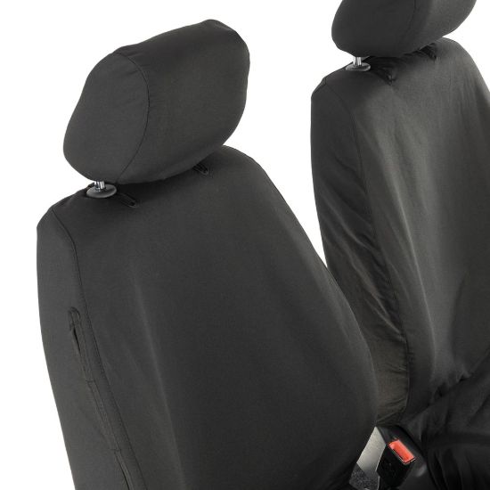 Picture of UK Custom Covers VW Caddy Maxi-Life (Inc. Kombi) Cotton-Backed Front Seat Covers (2008-2020) - No Armrests | SC146B