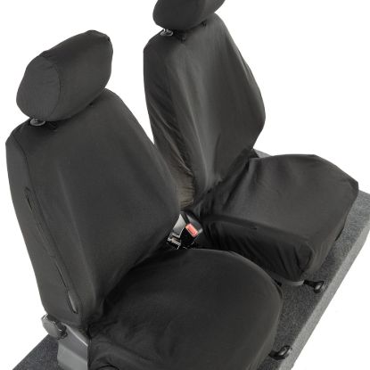 Picture of UK Custom Covers VW Caddy Maxi-Life (Inc. Kombi) Cotton-Backed Front Seat Covers (2008-2020) - No Armrests | SC146B
