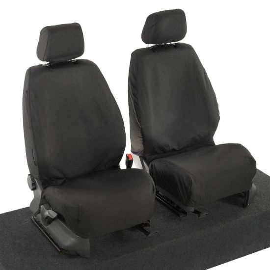 Picture of UK Custom Covers VW Caddy Maxi-Life (Inc. Kombi) Cotton-Backed Front Seat Covers (2008-2020) - No Armrests | SC146B