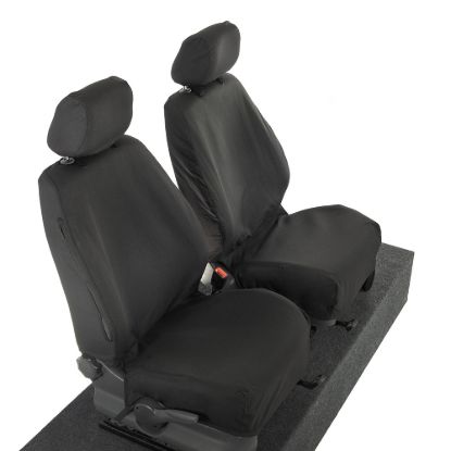 Picture of UK Custom Covers VW Caddy Maxi-Life (Inc. Kombi) Cotton-Backed Front Seat Covers (2008-2020) - No Armrests | SC146B