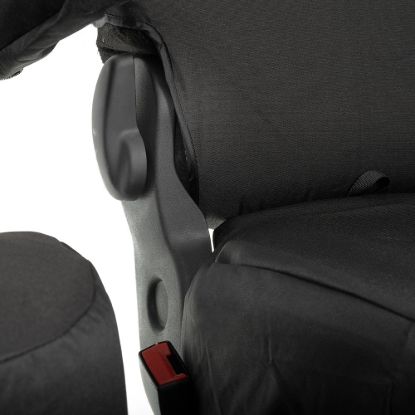 Picture of UK Custom Covers Fiat Talento Front Seat Covers Cotton-Backed (2016 Onwards) Black - Single/Double Split Passenger Base WITH Folding Middle Seat | SC147B