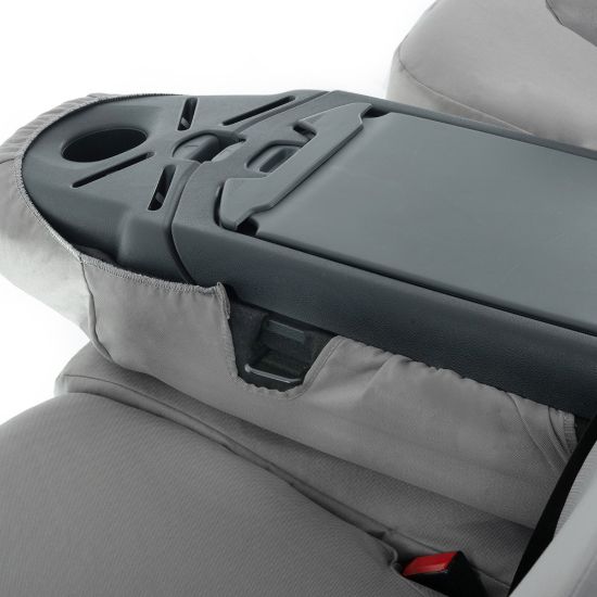 Picture of UK Custom Covers Vauxhall Vivaro Seat Covers Cotton-Backed PU (2014-2019) - Front Single/Double Split Passenger Base WITH Folding Middle Seat - Grey | SC147G