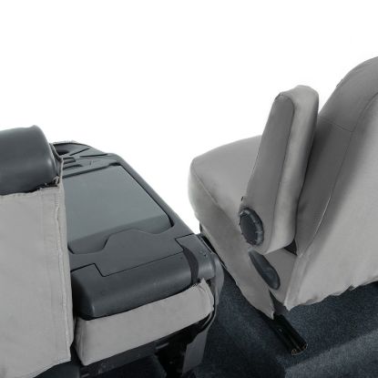 Picture of UK Custom Covers Fiat Talento Front Seat Covers Cotton-Backed (2016 Onwards) Grey - Single/Double Split Passenger Base WITH Folding Middle Seat | SC147G