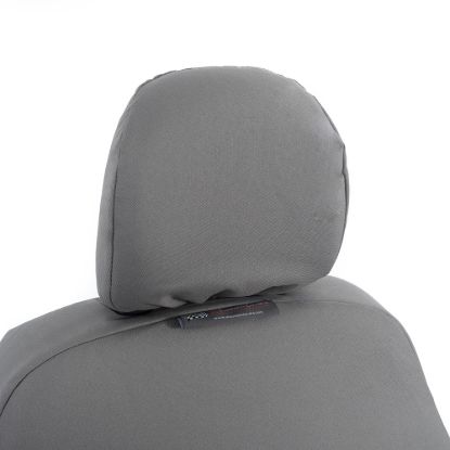 Picture of UK Custom Covers Fiat Talento Front Seat Covers Cotton-Backed (2016 Onwards) Grey - Single/Double Split Passenger Base WITH Folding Middle Seat | SC147G