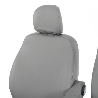Picture of UK Custom Covers Fiat Talento Front Seat Covers Cotton-Backed (2016 Onwards) Grey - Single/Double Split Passenger Base WITH Folding Middle Seat | SC147G