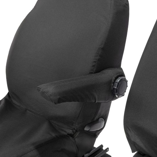 Picture of UK Custom Covers Fiat Talento Front Seat Covers Cotton-Backed (2016 Onwards) - Single/Double Split Passenger Base NO Folding Middle Seat | SC188B