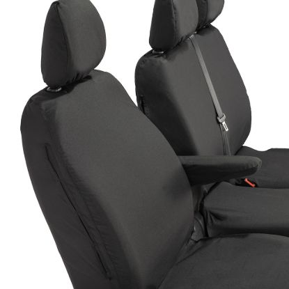 Picture of UK Custom Covers Fiat Talento Front Seat Covers Cotton-Backed (2016 Onwards) - Single/Double Split Passenger Base NO Folding Middle Seat | SC188B