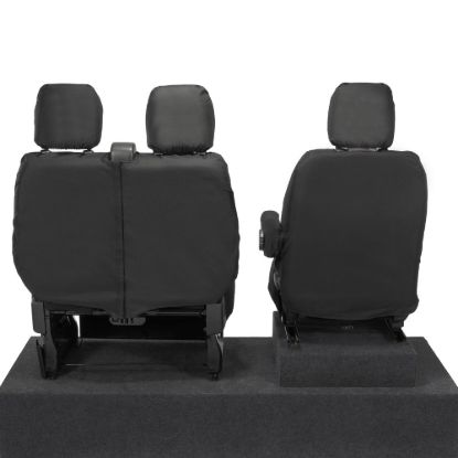 Picture of UK Custom Covers Fiat Talento SX Front Seat Covers Cotton-Backed (2016 Onwards) - Single/Double Split Passenger Base NO Folding Middle Seat | SC188B