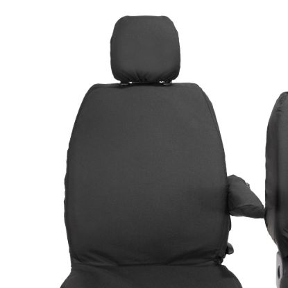 Picture of UK Custom Covers Fiat Talento SX Front Seat Covers Cotton-Backed (2016 Onwards) - Single/Double Split Passenger Base NO Folding Middle Seat | SC188B