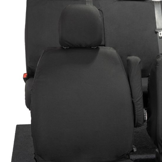 Picture of UK Custom Covers Fiat Talento Front & Rear Seat Covers Cotton-Backed (2016 Onwards) - Front Single/Double Split Passenger Base NO Folding Middle Seat | SC188B-189B