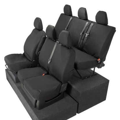 Picture of UK Custom Covers Fiat Talento Front & Rear Seat Covers Cotton-Backed (2016 Onwards) - Front Single/Double Split Passenger Base NO Folding Middle Seat | SC188B-189B