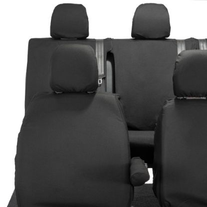 Picture of UK Custom Covers Fiat Talento Front & Rear Seat Covers Cotton-Backed (2016 Onwards) - Front Single/Double Split Passenger Base NO Folding Middle Seat | SC188B-189B