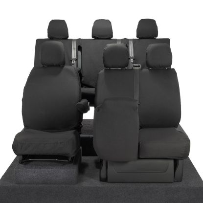 Picture of UK Custom Covers Fiat Talento Front & Rear Seat Covers Cotton-Backed (2016 Onwards) - Front Single/Double Split Passenger Base NO Folding Middle Seat | SC188B-189B