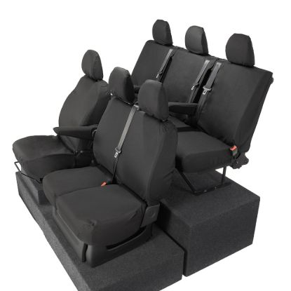 Picture of UK Custom Covers Fiat Talento Front & Rear Seat Covers Cotton-Backed (2016 Onwards) - Front Single/Double Split Passenger Base NO Folding Middle Seat | SC188B-189B