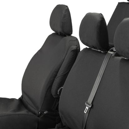 Picture of UK Custom Covers Fiat Talento Front & Rear Seat Covers Cotton-Backed (2016 Onwards) - Front Single/Double Split Passenger Base NO Folding Middle Seat | SC188B-189B