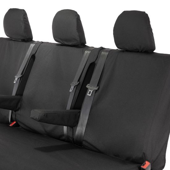 Picture of UK Custom Covers Vauxhall Vivaro Seat Covers Cotton-Backed PU (2014-2019) - Rear | SC189B