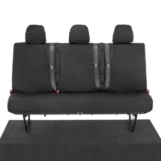 Picture of UK Custom Covers Vauxhall Vivaro Seat Covers Cotton-Backed PU (2014-2019) - Rear | SC189B