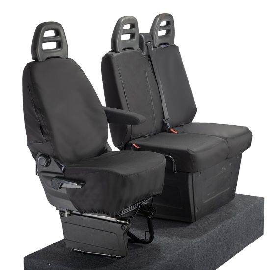 Picture of UK Custom Covers Iveco Daily Tipper Truck Front Seat Covers Cotton-Backed | SC235B