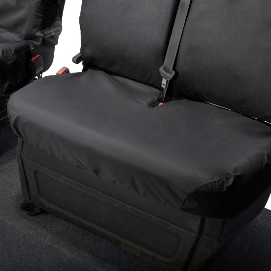 Picture of UK Custom Covers Vauxhall Movano Seat Covers Cotton-Backed PU (2010-2022) - Front With Folding Middle Seat & No Split Passenger Base | SC236B
