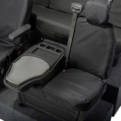 Picture of UK Custom Covers Vauxhall Movano Seat Covers Cotton-Backed PU (2010-2022) - Front & Rear With Folding Middle Seat & No Split Passenger Base | SC236B-416B