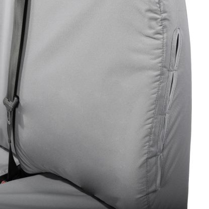 Picture of UK Custom Covers Vauxhall Movano Seat Covers Cotton-Backed PU (2010-2022) - Front With Folding Middle Seat & No Split Passenger Base - Grey | SC236G