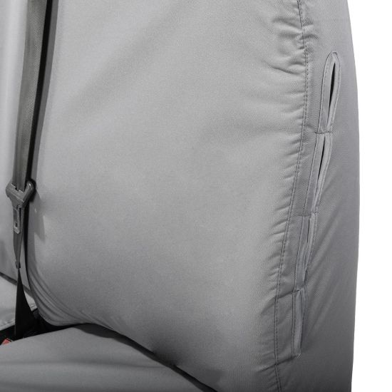 Picture of UK Custom Covers Vauxhall Movano Seat Covers Cotton-Backed PU (2010-2022) - Front With Folding Middle Seat & No Split Passenger Base - Grey | SC236G