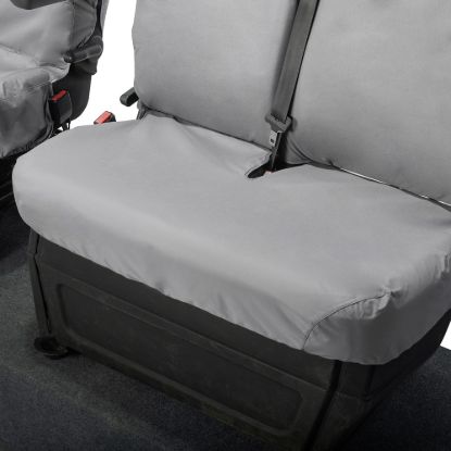 Picture of UK Custom Covers Vauxhall Movano Seat Covers Cotton-Backed PU (2010-2022) - Front With Folding Middle Seat & No Split Passenger Base - Grey | SC236G