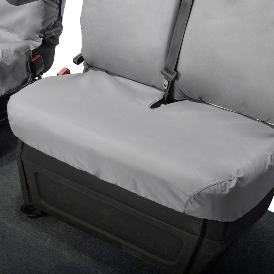 Picture of UK Custom Covers Vauxhall Movano Seat Covers Cotton-Backed PU (2010-2022) - Front With Folding Middle Seat & No Split Passenger Base - Grey | SC236G