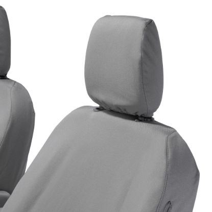 Picture of UK Custom Covers Ford Transit Custom Seat Covers Cotton-Backed PU (2013-2023) - Front (single/single) - Grey | SC275G