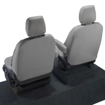 Picture of UK Custom Covers Ford Transit Custom Seat Covers Cotton-Backed PU (2013-2023) - Front (single/single) - Grey | SC275G