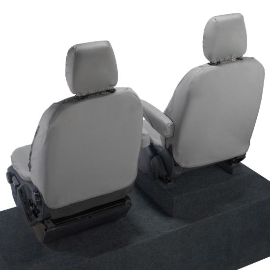 Picture of UK Custom Covers Ford Transit Custom Seat Covers Cotton-Backed PU (2013-2023) - Front (single/single) - Grey | SC275G