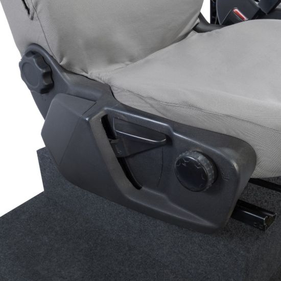 Picture of UK Custom Covers Ford Transit Custom Seat Covers Cotton-Backed PU (2013-2023) - Front (single/single) - Grey | SC275G