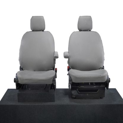 UK Custom Covers Maxus eDeliver 9 Front Seat Covers Cotton-Backed (2020 Onwards) Grey - Single/Single