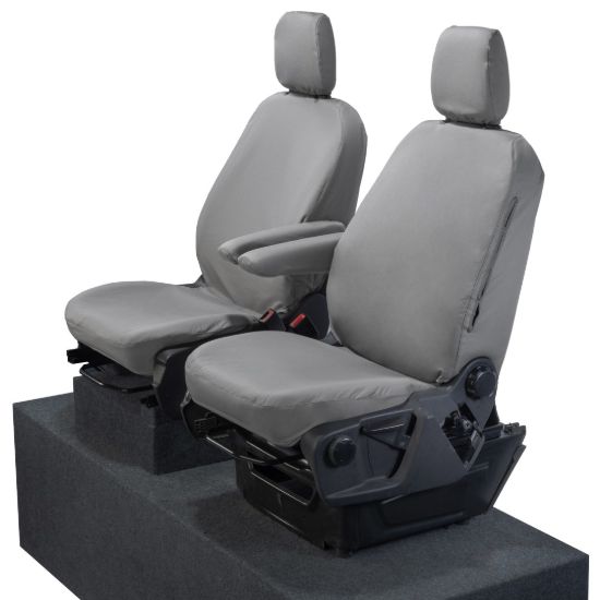 Picture of UK Custom Covers Maxus eDeliver 9 Front Seat Covers Cotton-Backed (2020 Onwards) Grey - Single/Single | SC275G