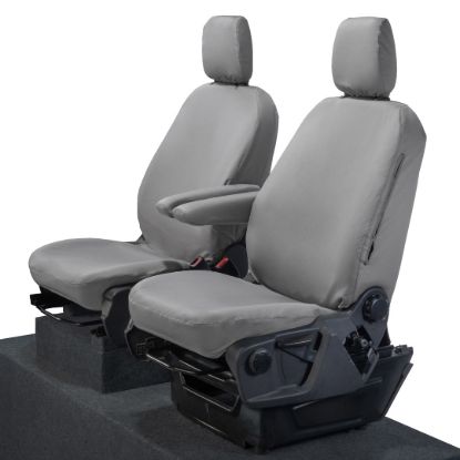 Picture of UK Custom Covers Maxus eDeliver 9 Front Seat Covers Cotton-Backed (2020 Onwards) Grey - Single/Single | SC275G